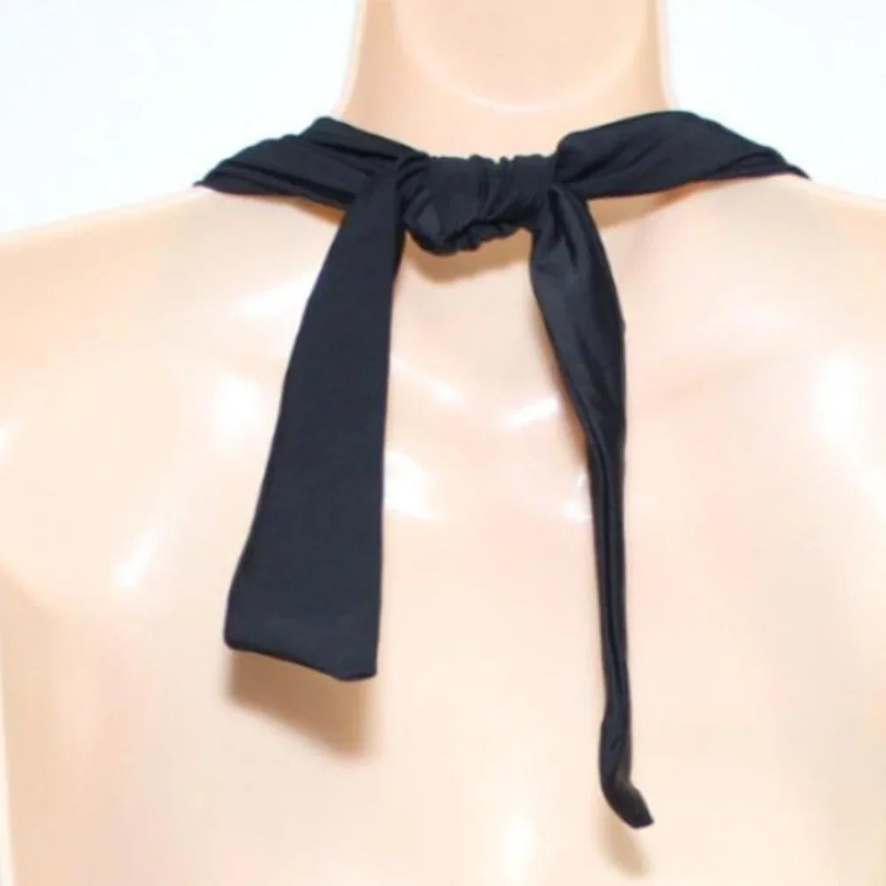 NWT Swim By Avenue Halter Bikini Top Twisted Black Plus Size 24W H13572 Top Only - Picture 7 of 7